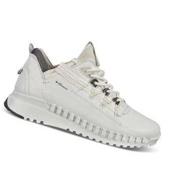 Women's Ecco Zipflex Low Dyneema Sneakers White | SG 269RVD